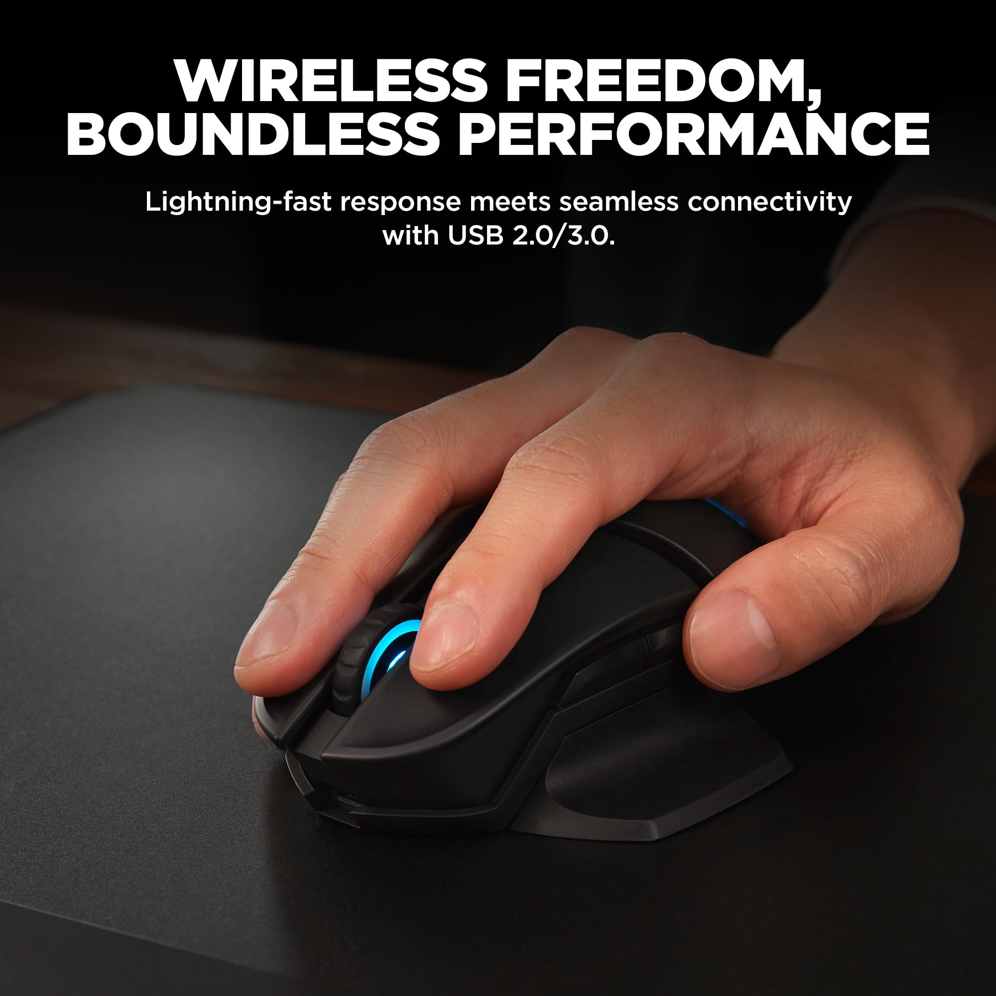 OMEN by HP Photon Wireless Gaming Mouse with Qi Wireless Charging, Programmable Buttons, Custom RGB, E-Sport DPI (6CL96AA)