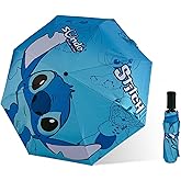 YUWUAR Cute Travel Umbrella, Cartoon Umbrellas for Rain,Folding Telescopic UV Protection Umbrella for Windproof, Gift for Him (Blue)