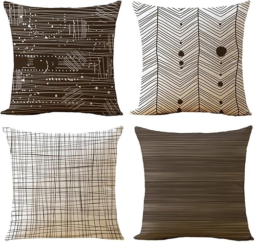 Amazon Com Womhope Set Of 4 Colorful Geometric Throw Pillow