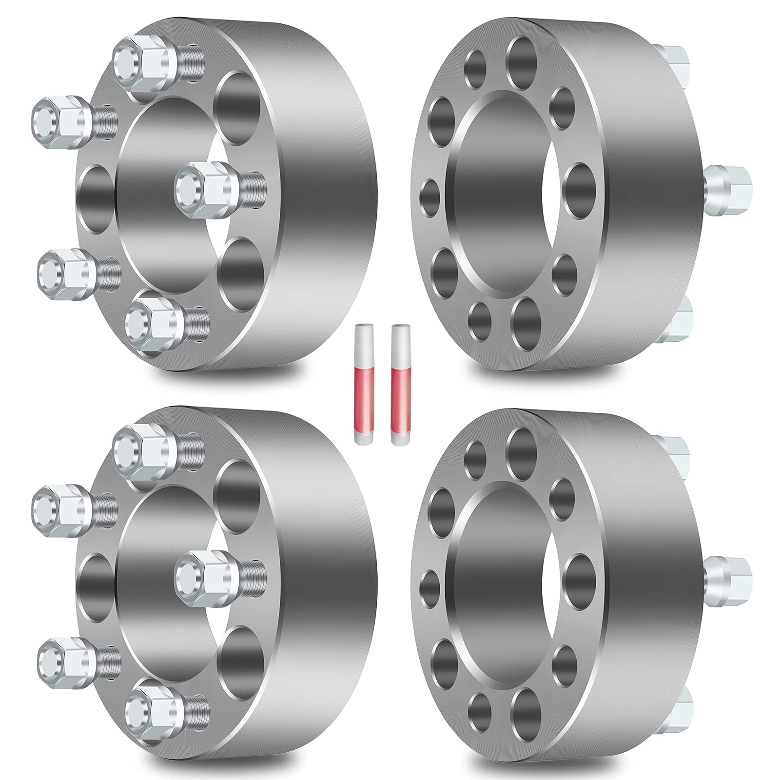 Photo 1 of ECCPP 4PCS 5 Lug 5x114.3mm Wheel Spacers 2inch 5x4.5 to 5x4.5 82.5mm 1/2"x20 fit for 1984-2001 for Jeep for Cherokee| 2006-2012 for Jeep Liberty| 1987-2006 for Jeep Wrangler