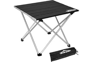 AKOZLIN Portable Camping Table with Carrying Bag Ultralight Outdoor Folding Aluminum Table Top Easy to Carry Prefect for Picn