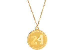 AMERICAN COIN TREASURES Forever 24KT Gold Plated 2 sided Medallion Memorial Necklace | Rope 24” Goldtone Chain | Basketball Tribute to Number 8, 24 Jersey | 1978-2020 G.O.A.T