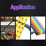 Hilitand 100x 2.5mm² Wire Number Marker Clips Plastic Cable Labels Color Coded view 2