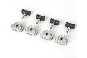 O'Brien Silver Wakeboard Binding Hardware Kit, 5-Pack, US Size 7-13, Thumbscrews, Intermediate to Advanced, Unisex, All Ages