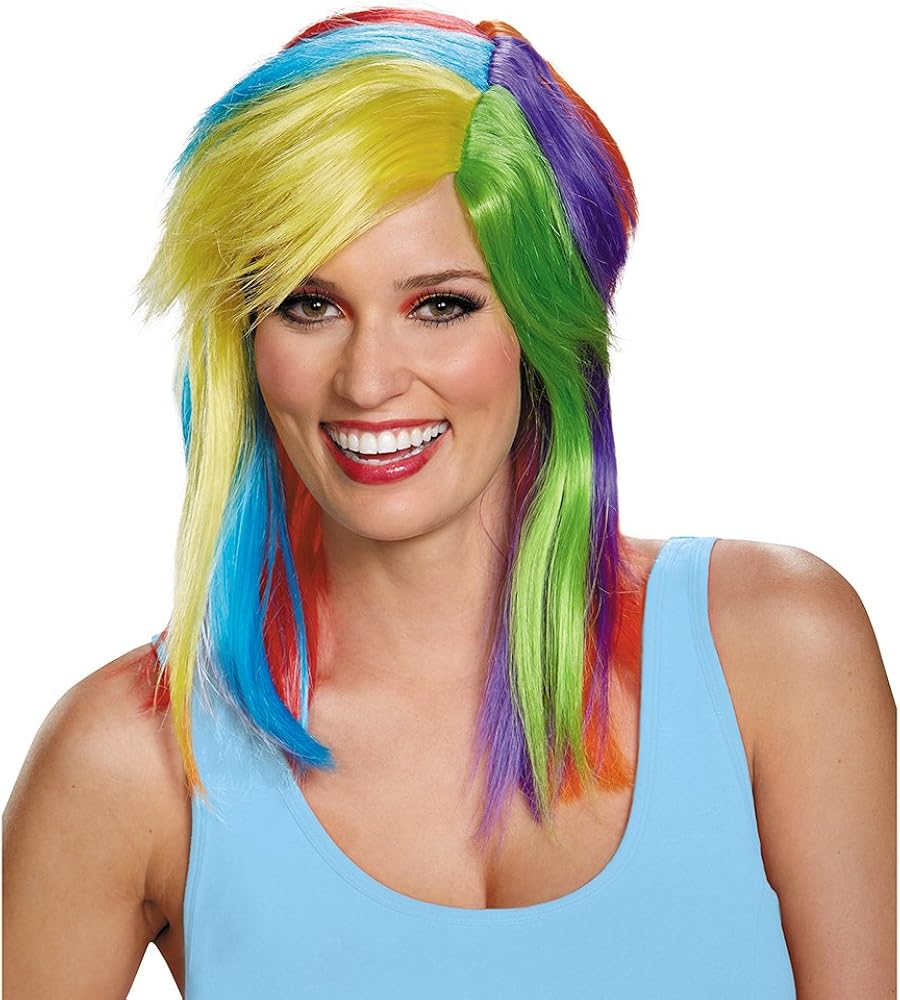 Disguise Women's Rainbow Dash Adult Costume Wig