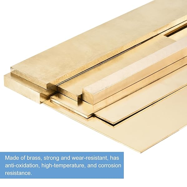 UXCELL BRASS FLAT BAR STOCK, 0.47″X3.94″X12″METAL SOLID BRASS SQUARE BARS FOR KNIFE MAKING DIY HANDICRAFTS ARCHITECTURAL DECORATION INDUSTRY CONDUCTIVITY