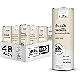 Slate Milk - High Protein Milk Shake - French Vanilla - Lactose Free, 20g Protein, 1g Sugar, 100 Calories, 1g Net Carbs, No Added Sugar - Natural, Breakfast Boost, Post Workout - 11 fl oz, 48 Cans