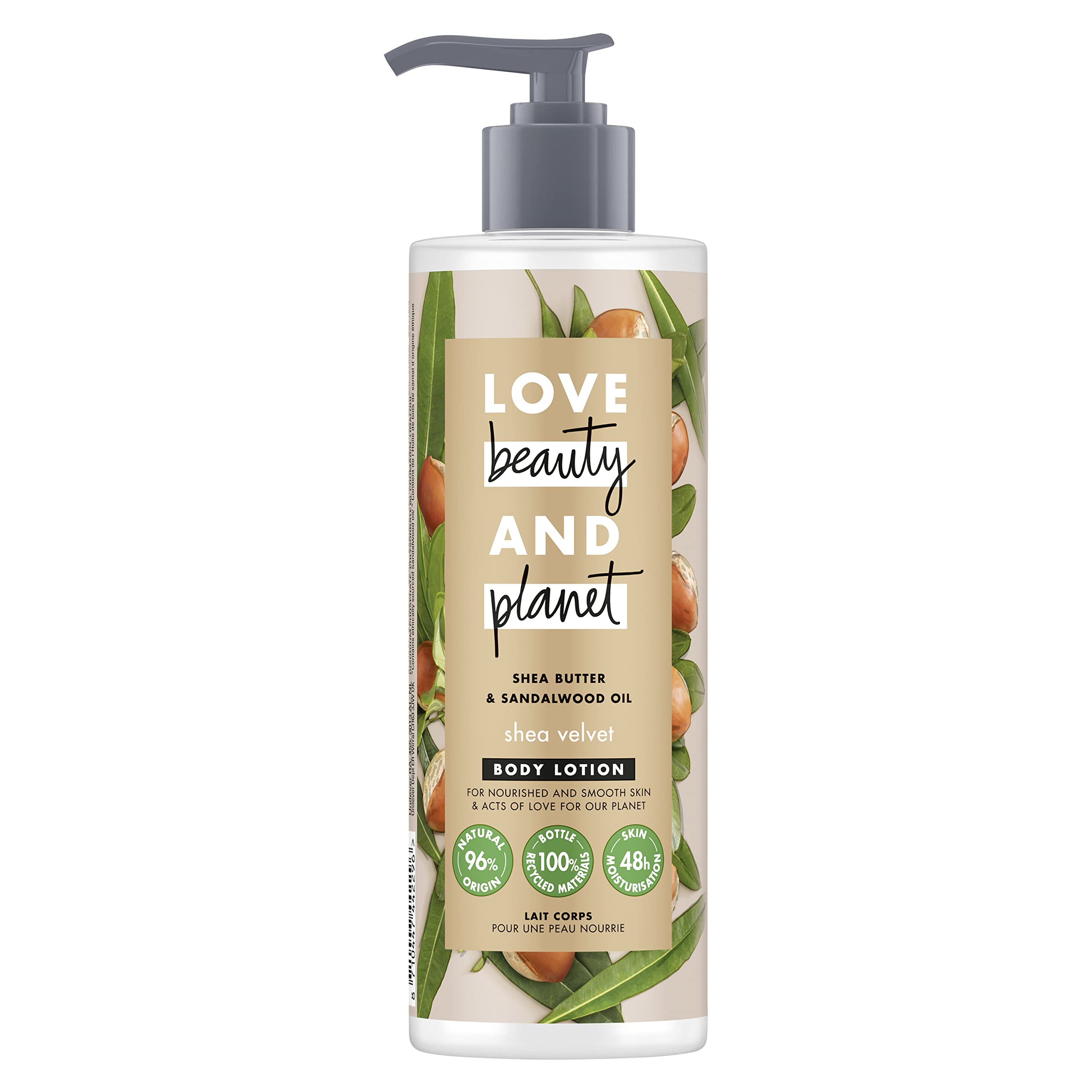 Love Beauty and Planet Shea Butter and Sandalwood Oil Vegan Body Lotion, 400 ml