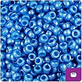 BeadTin Dark Blue Pearl 6.5mm Mini Barrel Pony Beads (1000pcs)