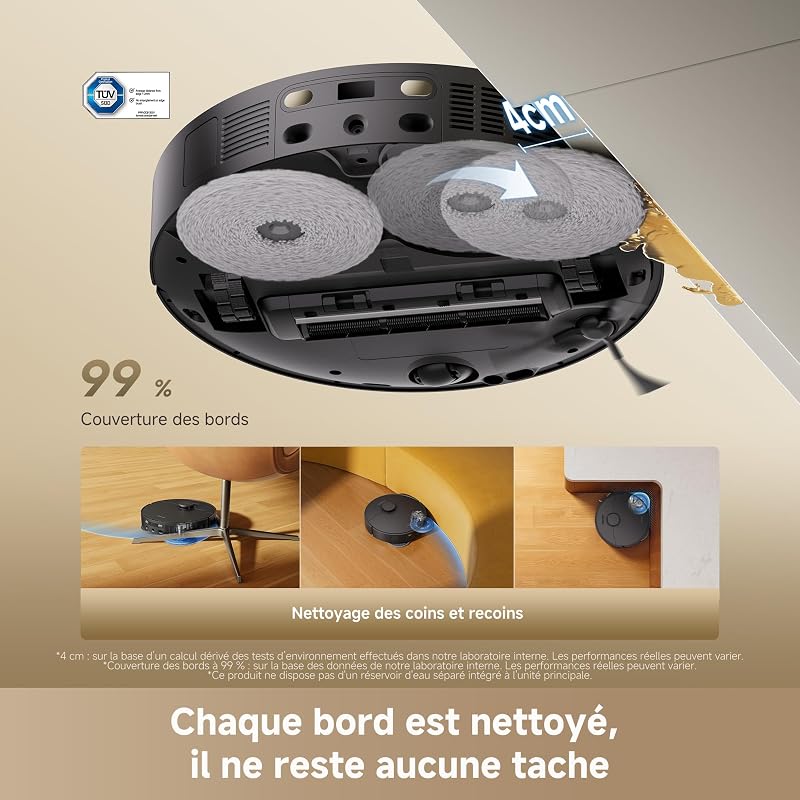 L40 Ultra A Robot Aspirateur Laveur avec Aspiration 24 000 Pa