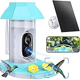 HARYMOR Hummingbird Feeder with Camera, Solar Bird Feeders Camera for Outdoors Hanging, AI Identify, Ant Moat & Bee Proof, Easy Clean & Refill, Gift for Bird Lovers