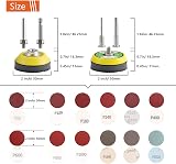 通用 240pcs 2inch Aluminium Oxide Sanding Discs Kit P80-3000 2 Shanks view 2