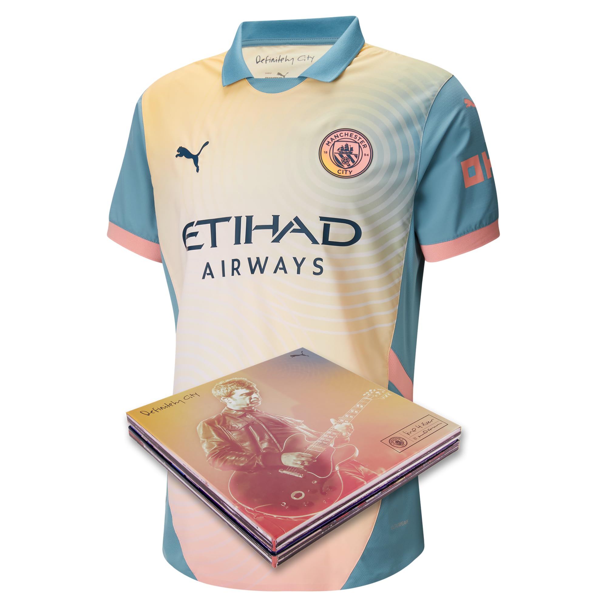 PUMA Manchester City FC Men’s 2024/25 Authentic Definitely City Jersey - Slim Fit - Pink - Size: M