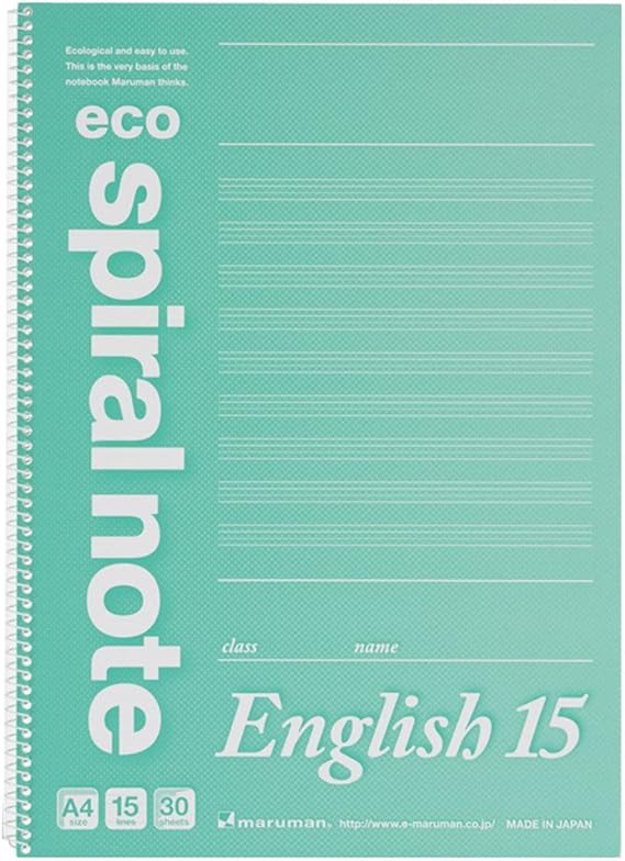 Amazon マルマン エコスパイラルノート 英習字罫 15段 N3 文房具 オフィス用品 文房具 オフィス用品