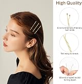OWill 150 Pieces Bobby Pins Hair Grips Kirby Clips Storage Box Black Blonde view 3