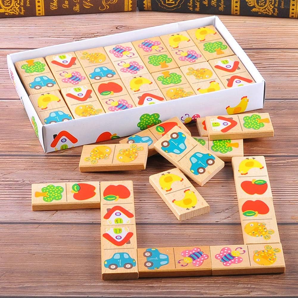 Which Is The Best Childrens Fruit Domino Game Play With Wooden Box Learning Toy Set