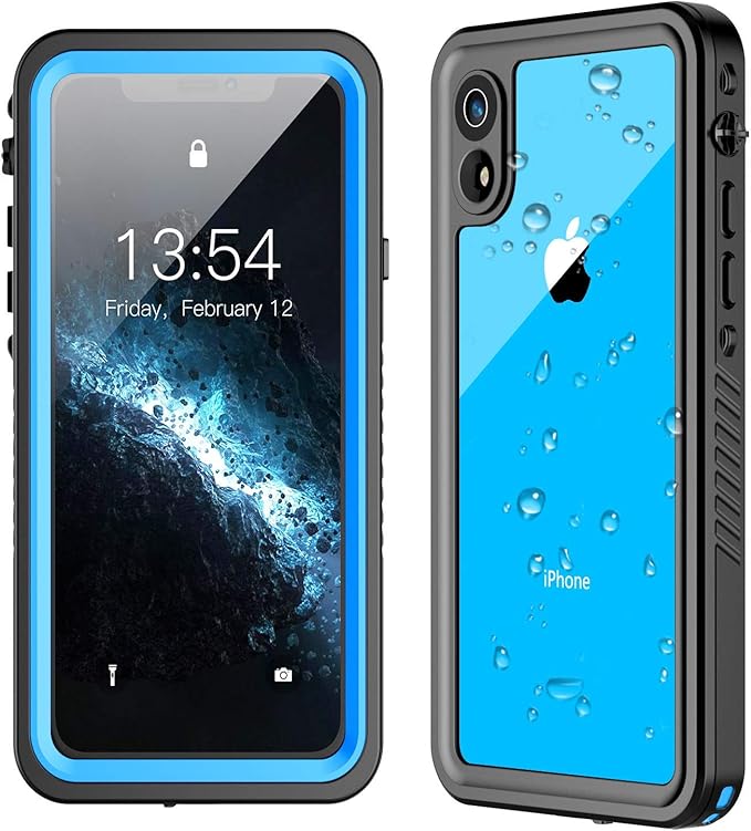 WOOQU iPhone XR Waterproof Case, iPhone XR Case Built in