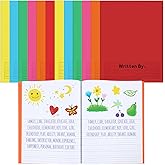 Henoyso 12 Pcs Primary Composition Notebook K-2 9 3/4 x 7 1/2 Inch Primary Journal, Notebook for Kids Supplies, Bulk Blank Writing Book for Kid to Write Draw Journal 60 Page (Colorful)