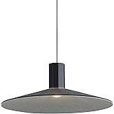 Golden Lighting Faroe 20in Integrated LED Pendant in Flecked Black/Grey Felt