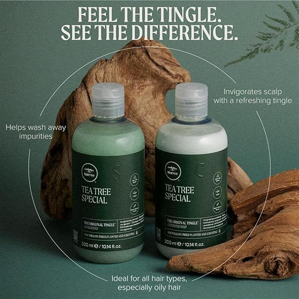 TEA TREE SPECIAL SHAMPOO, DEEP CLEANS, REFRESHES SCALP, FOR ALL HAIR TYPES, ESPECIALLY OILY HAIR, 10.14 FL. OZ.