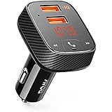 Anker ROAV SmartCharge F2 Bluetooth FM Transmitter, Wireless Audio Adapter and Receiver, Car Charger with Bluetooth, Car Loca