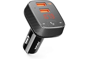 ROAV SmartCharge F2 Bluetooth FM Transmitter, Wireless Audio Adapter and Receiver, Car Charger with Bluetooth, Car Locator, App Support, 2 USB Ports, PowerIQ