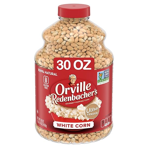 ORVILLE REDENBACHER’S POPCORN KERNELS, WHITE CORN, 4G FIBER...