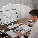 Hensam LED Desk Lamp Double Head with Clamp 12W 1400 Lumen 5 Color Modes view 7