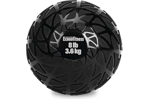 EconoFitness Medicine Ball with Textured Non-Slip Surface - Provides Superior Grip, for Upper, Lower, and Full Body Workouts 