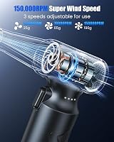 ONEWAY Compressed Air Duster 150000RPM LED Light 3 Gear Rechargeable view 2