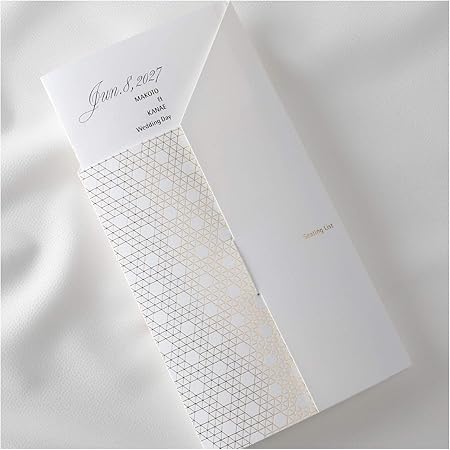 Amazon 結婚式席次表 珠ろっかく 和モダン 和婚 手作りキット 印刷なし 5名分入り 席次表 文房具 オフィス用品