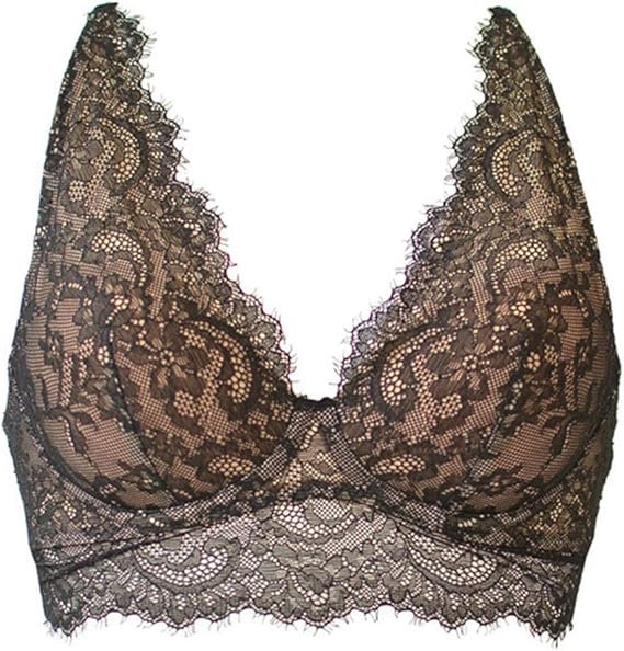 Amazon アエラブルー チャームレース ブラレット ノンワイヤー ブラ ブラジャー 総レース ナイトブラ Aera Blue ブラジャー 通販