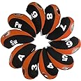 Andux Number Print Golf Iron Club Head Covers with Transparent Window 10pcs/Set