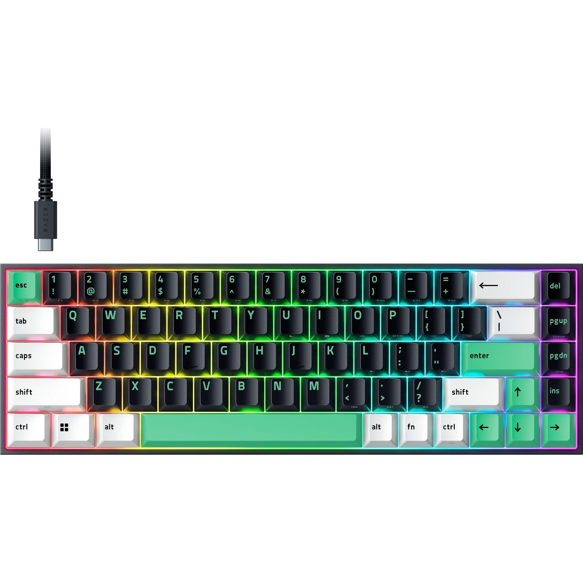 Razer Reclusa X Mini 65% Hot-Swappable Mechanical Gaming Keyboard | Compatible with 3 & 5-Pin Switches, Razer Orange Tactile