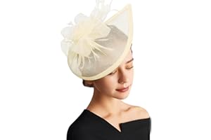 DRESHOW Women Fascinator Hats Tea Party Hat Vintage Pillbox Hat Headband for Cocktail