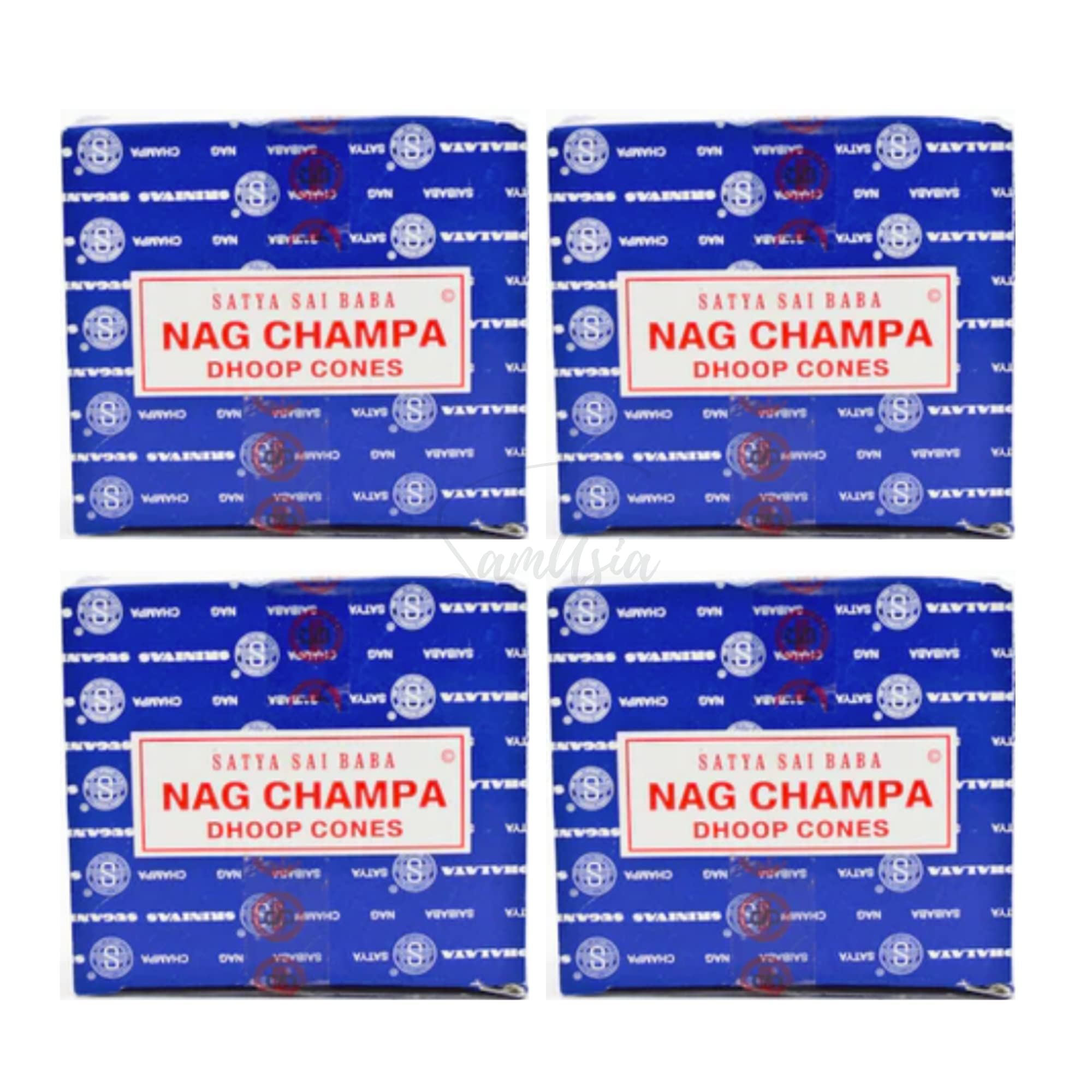 Satya Agarbatti Incense Cone x4 pack, used for Aromatherapy, Spa, Yoga, Weddings, Reiki, Meditation, Healing by SAMASIA