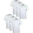 Pro Club Men's 6-Pack Heavyweight Cotton Short Sleeve Crew Neck T-Shirt