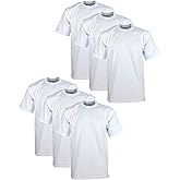 Pro Club Men's 6-Pack Heavyweight Cotton Short Sleeve Crew Neck T-Shirt