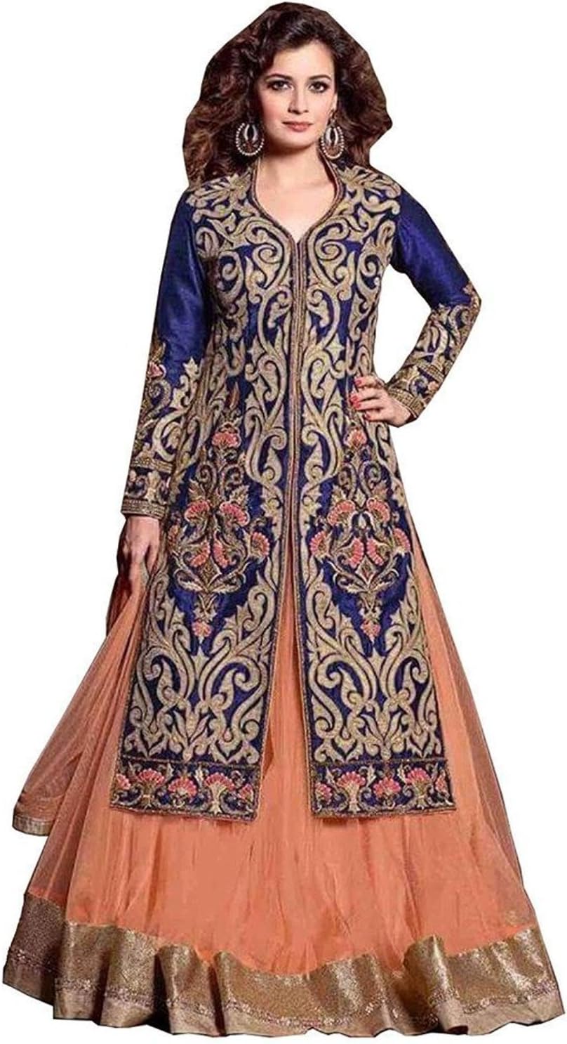AP Enterprise Women's Georgette Unstitched Salwar Suit (ER10606_Orange_Free Size)