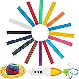 BBTO About 640 Pieces Sticky Wax Yarn Stix Monkey String Bendable for Children DIY School Project, 13 Colors (6 Inch)