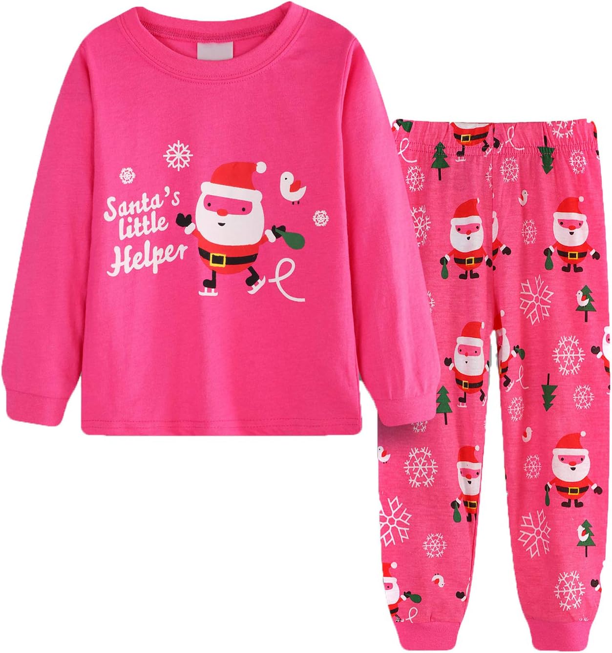 lymanchi Kid Boys Girls Christmas Pajamas Cotton Long Sleeve PJS Sleepwear Sets