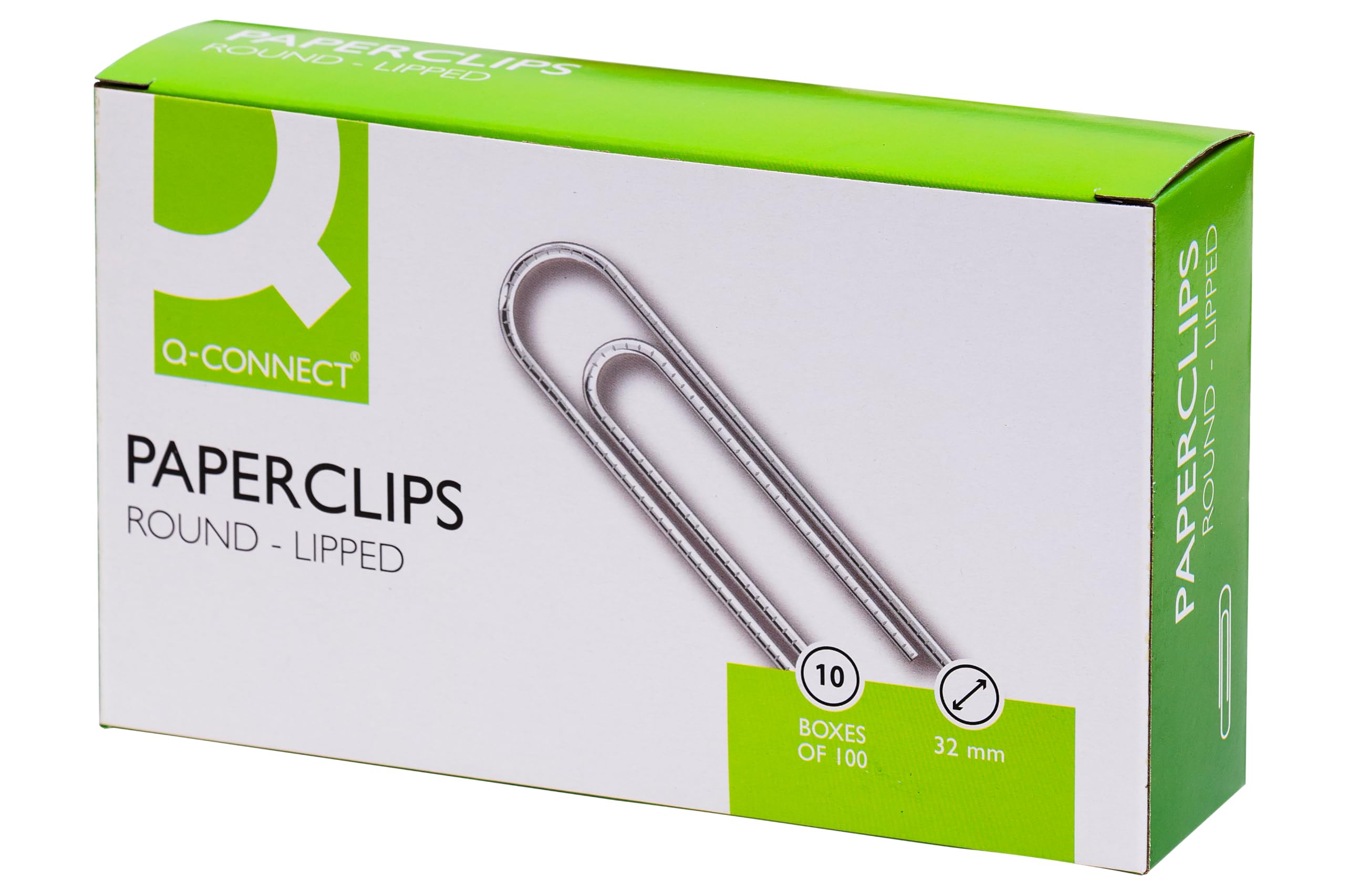 Q-Connect Lipped Paperclip, 32 mm KF01316Q - Pack of 1000