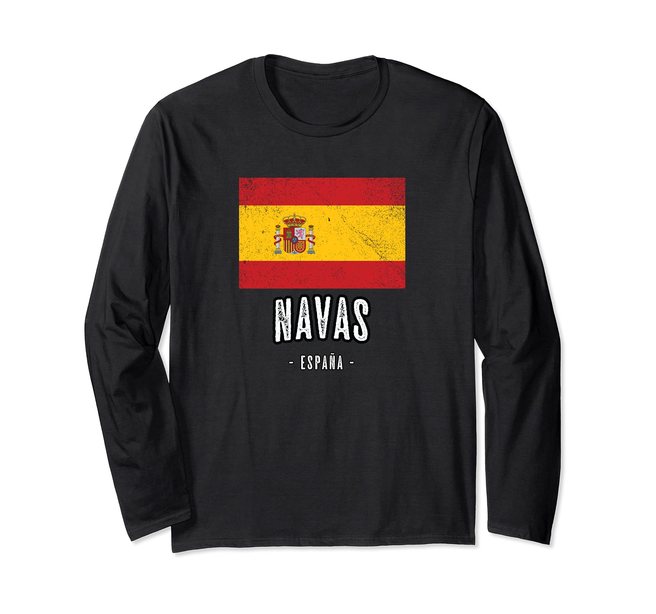 Navas Spain | ES Flag, City - Bandera Ropa - Long Sleeve T-Shirt