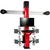 EQCOTWEA 3D Wheel Alignment Machine Professional Wheel Aligner 110V | Wheel Aligning System &plusmn;0.01&deg; Accuracy, 60000+ Vehicle Database, 24" Monitor, Voice+LED Guidance, For Tire Shops &amp; Auto Repair