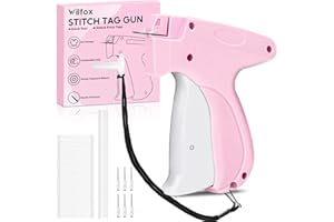 WILFOX Stitch Gun for Clothing, 2 in 1 Stitch Tagging Gun & Retail Price Tag Attacher Gun for Clothes with 6 Needles,1000pcs 0.2" & 1000pcs 2" Barbs