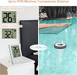 RUNQIN OUTDOOR Wireless Floating Pool Thermometer -40℃ to +70℃ LCD view 4