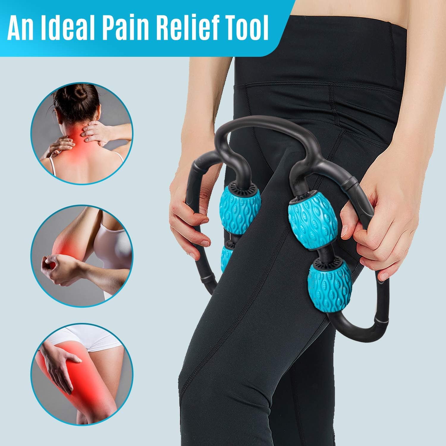 M MILY SPORT Massage Roller, Leg Rollers for Muscles Foam Roller Massager Muscle Roller for Legs, Arm Myofascial Fascial After Workout Exercise Muscle Soreness Pain Relieve (Blue): Sports & Outdoors