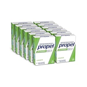 Propel Zero Calories Water Beverage Mix with Vitamins Kiwi Strawberry 10 Packets (Pack of 12)