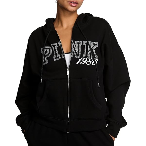 Amazon.com: Victoria's Secret Women's PINK Logo Full Zip-up