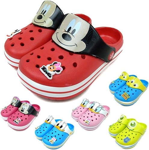 Amazon ディズニー リトルグリーンメン 19cm 子供 男の子 女の子 Eva サンダル 靴 ジビッツ付 2way ミッキー ミニー ドナルド デイジー マイク リトルグリーンメン 男児 女児 キッズ ジュニア Disney ディズニー サンダル